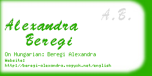 alexandra beregi business card